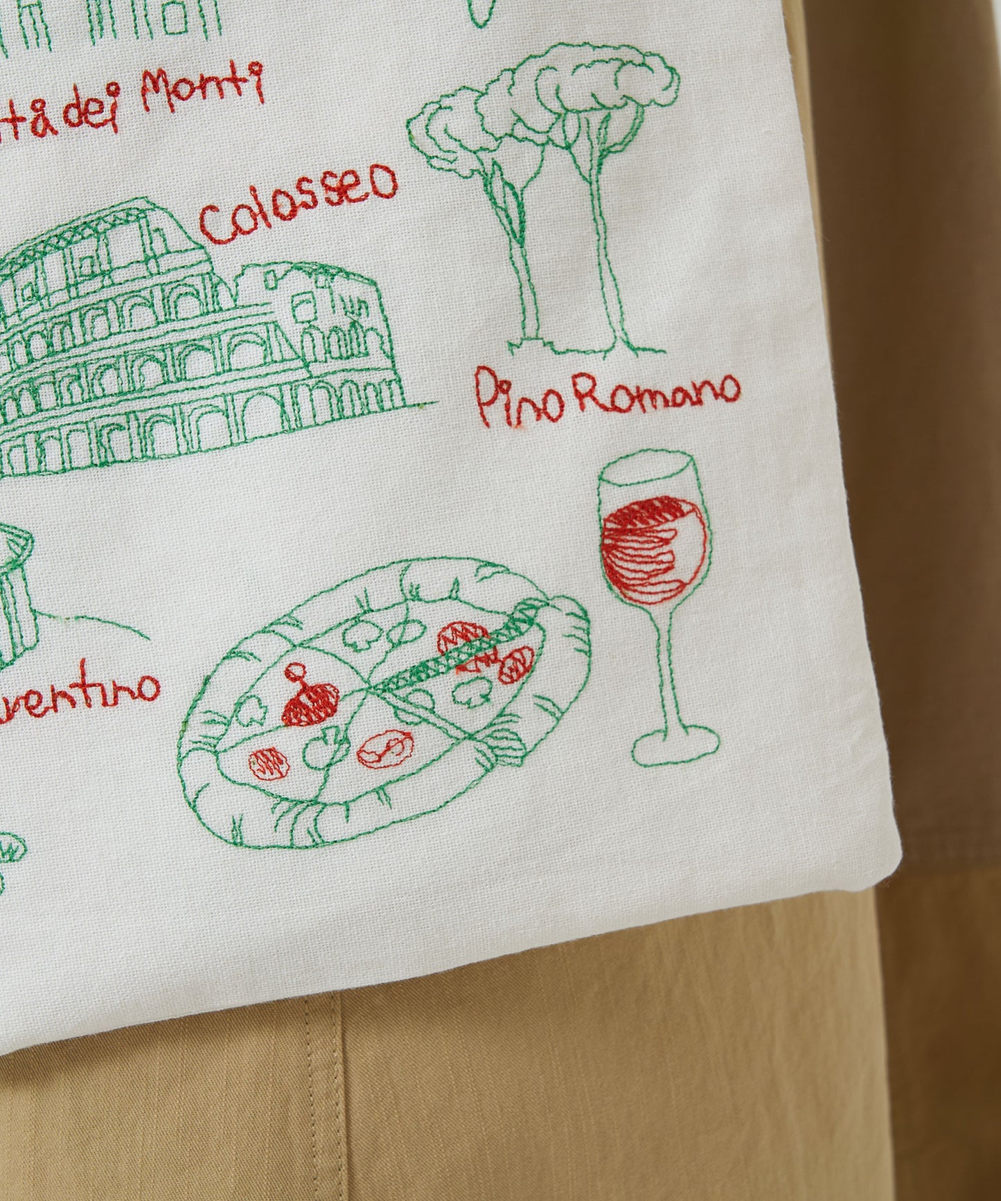 Embroidered Tote Bag Rome