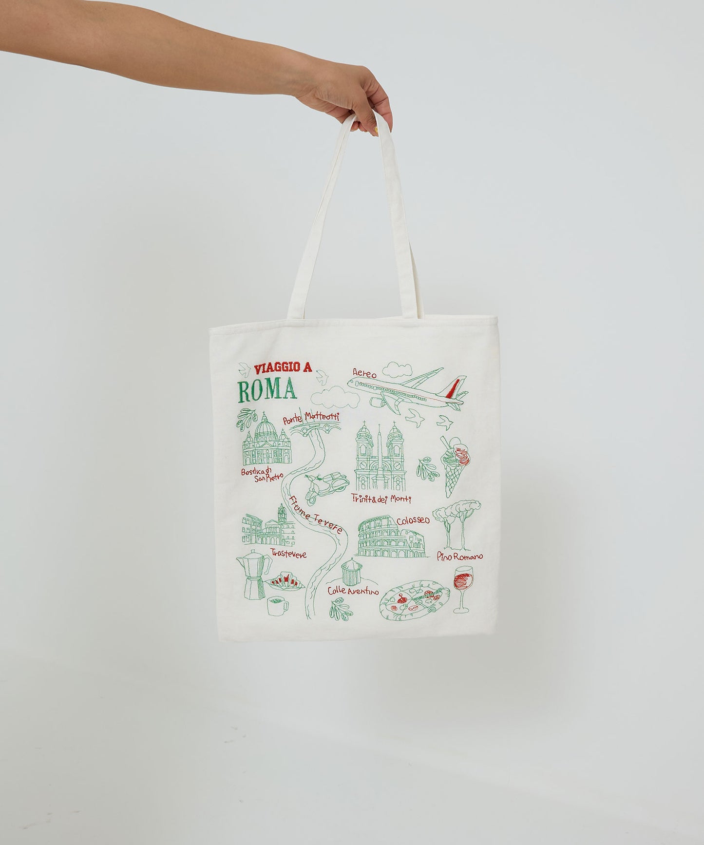 Embroidered Tote Bag Rome