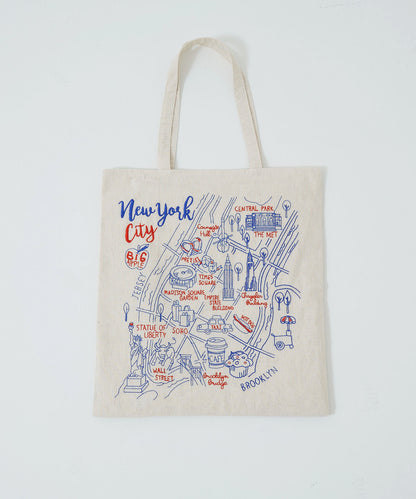 Embroidered Tote Bag New York