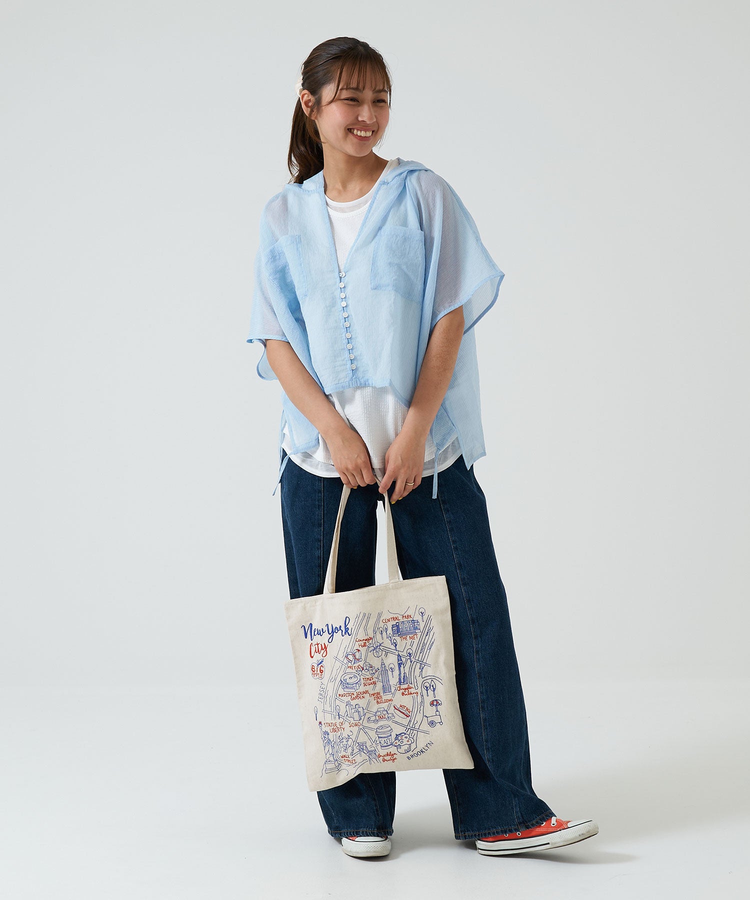 ニューヨーク刺繍デニムトートバッグ ニューヨーク刺繍デニムトートバッグ 【公式通販】