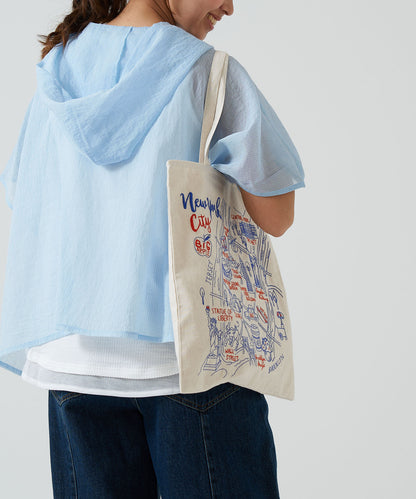 Embroidered Tote Bag New York