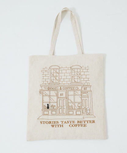 Embroidered Tote Bag Bookstore