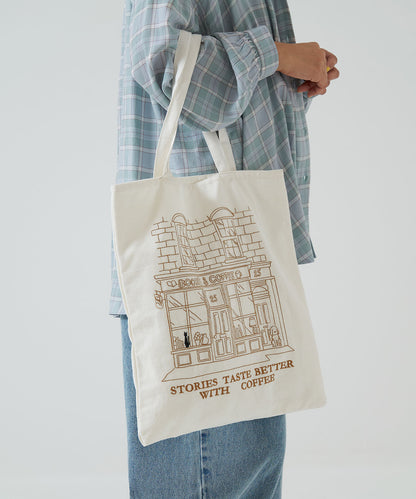 Embroidered Tote Bag Bookstore