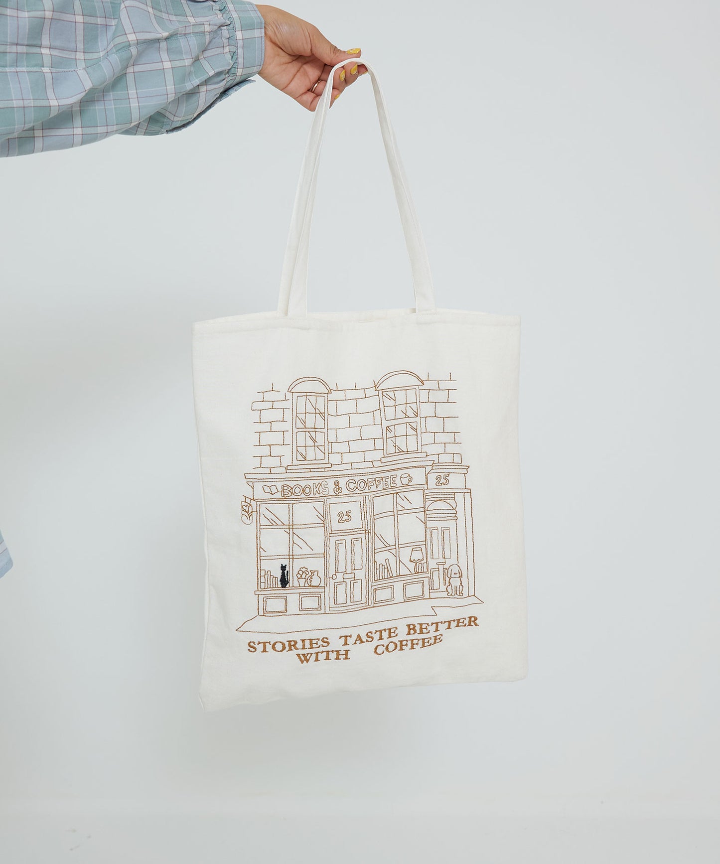 Embroidered Tote Bag Bookstore