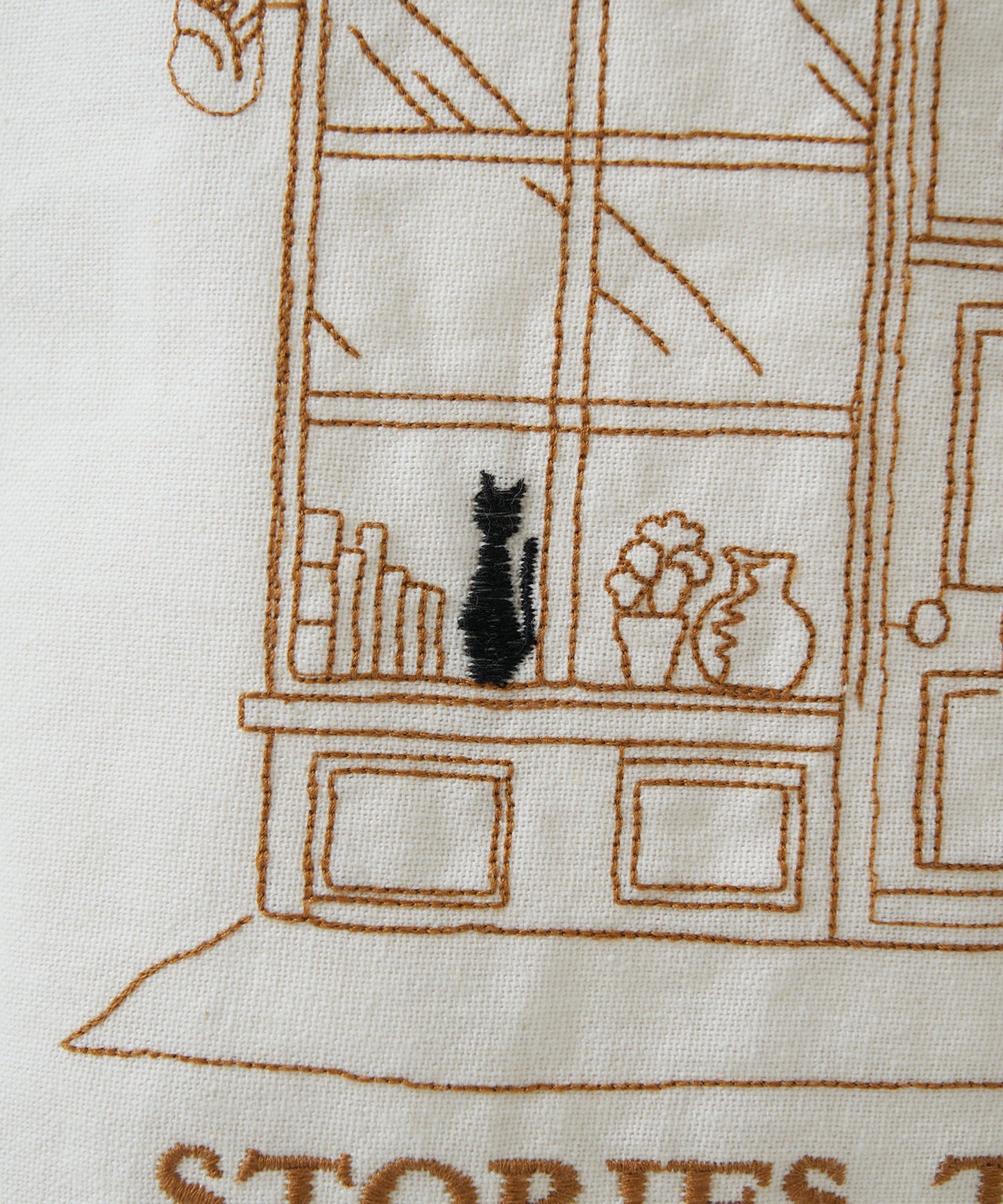 Embroidered Tote Bag Bookstore