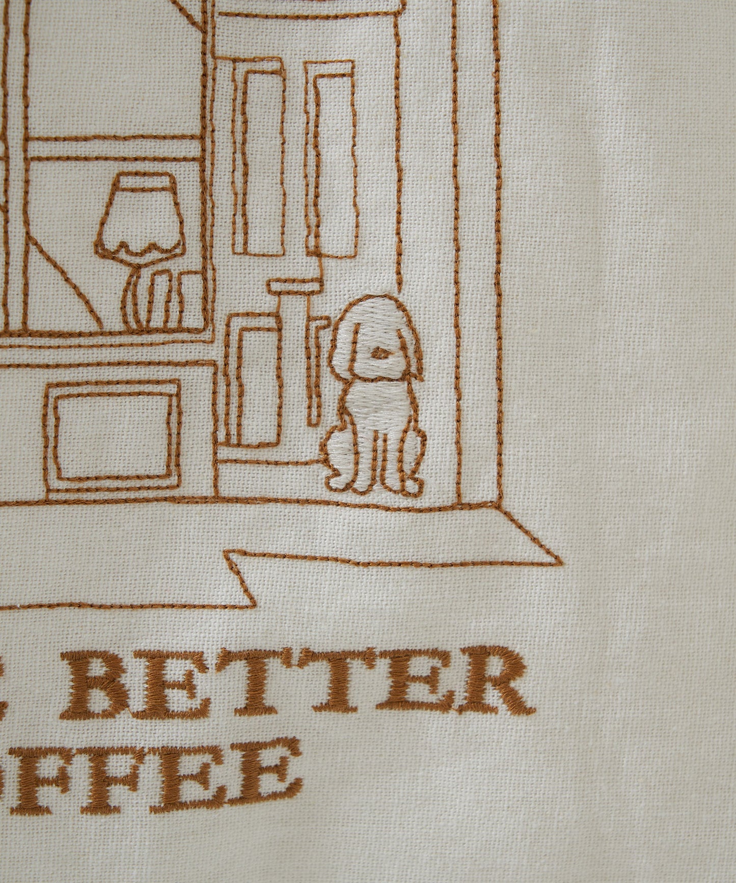 Embroidered Tote Bag Bookstore