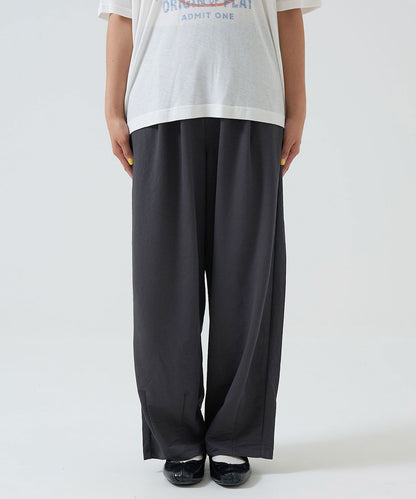 《Scheduled for April 24 Arrival》R/N Pique Tuck Wide Curve Pants