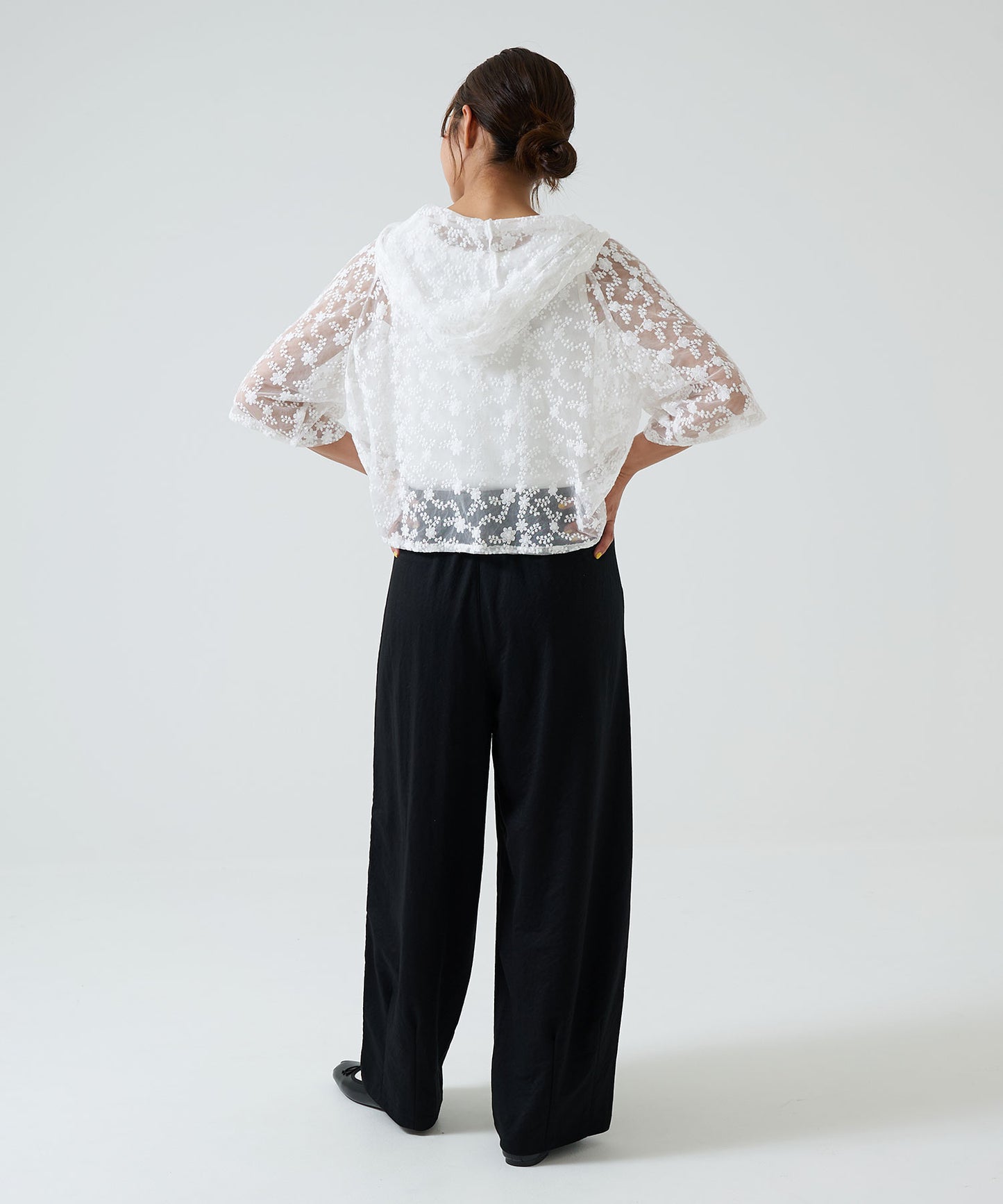 《Scheduled for April 24 Arrival》R/N Pique Tuck Wide Curve Pants