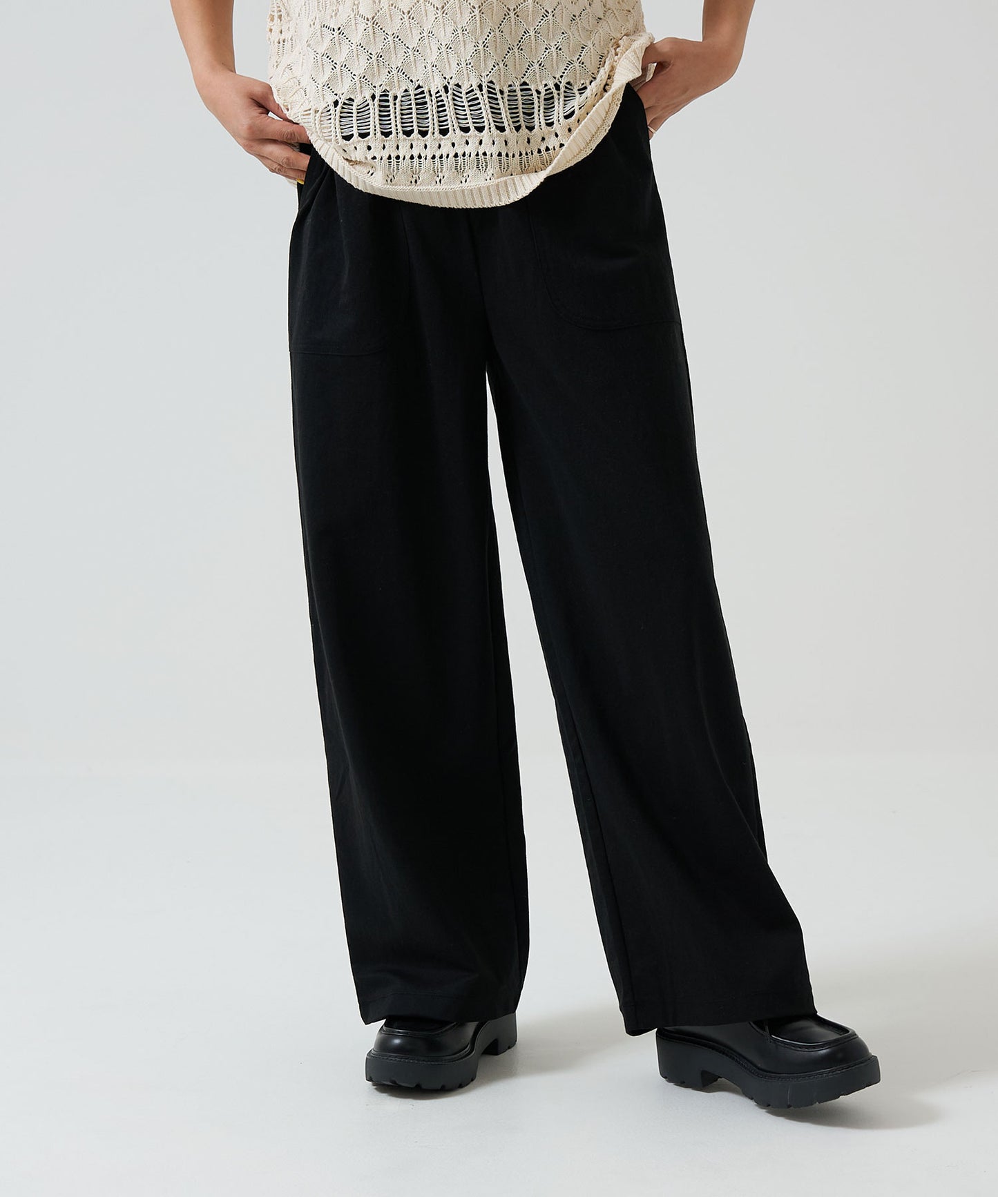 《Scheduled for April 24 Arrival》C/N Pique Wide Baker Pants