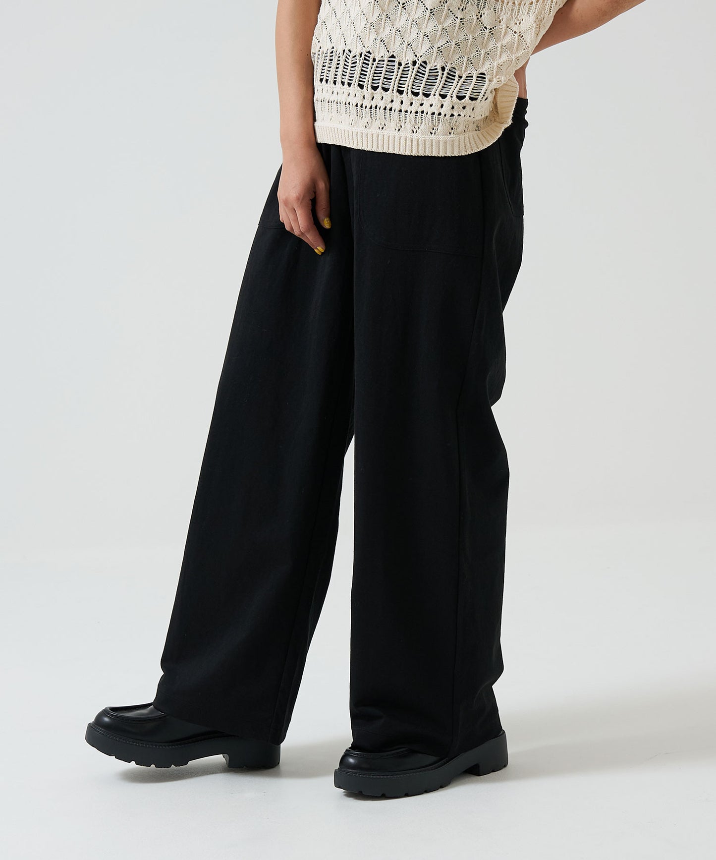 《Scheduled for April 24 Arrival》C/N Pique Wide Baker Pants