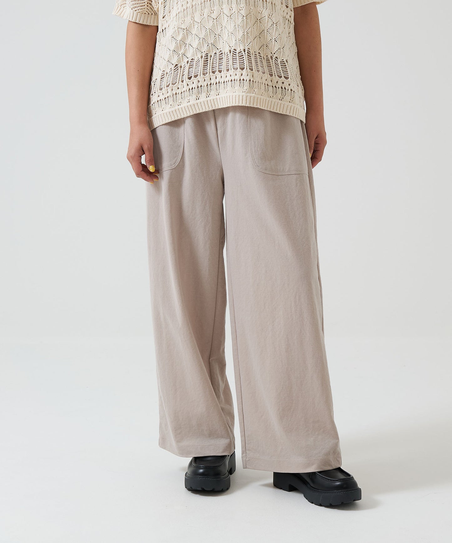 《Scheduled for April 24 Arrival》C/N Pique Wide Baker Pants