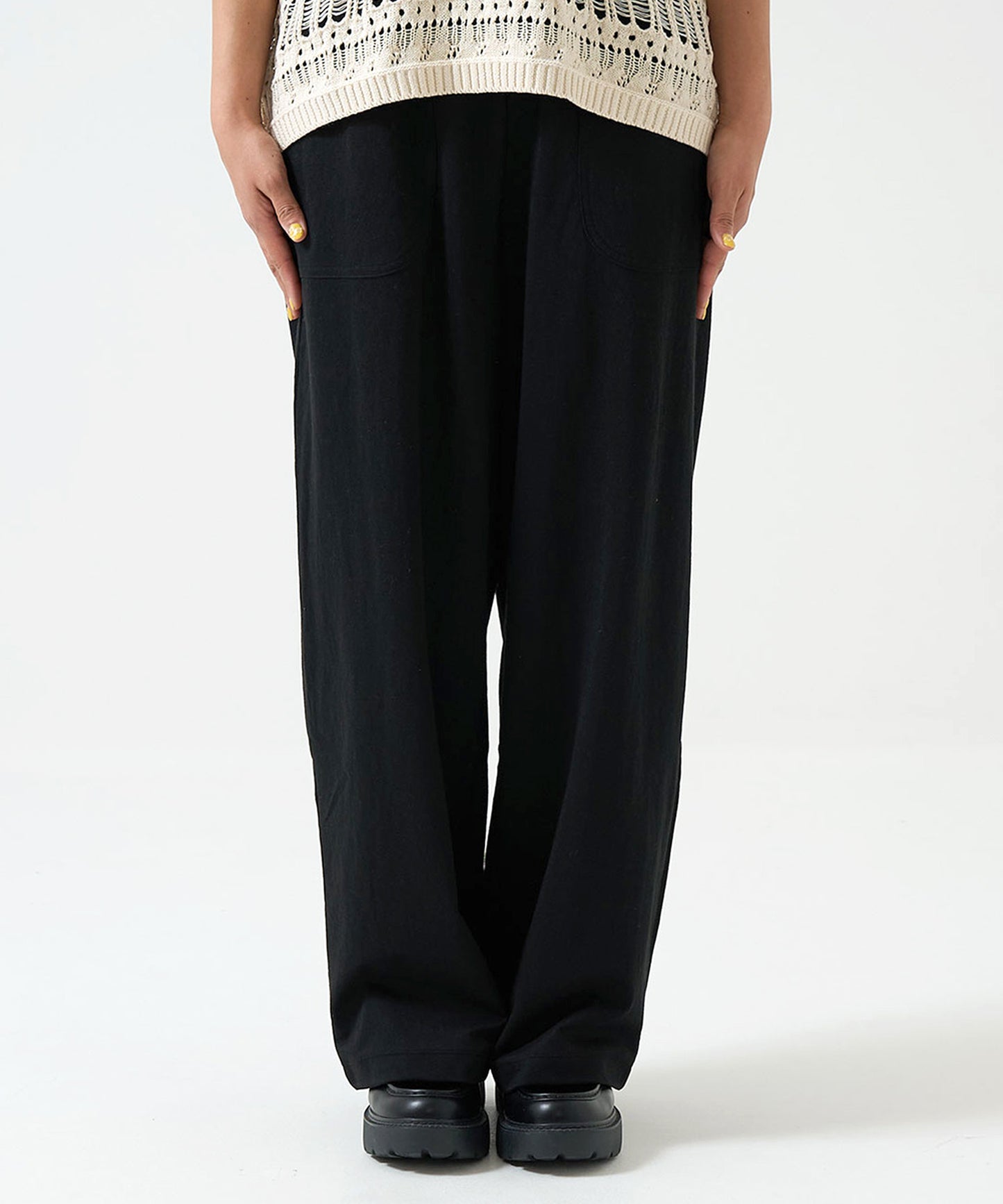 《Scheduled for April 24 Arrival》C/N Pique Wide Baker Pants