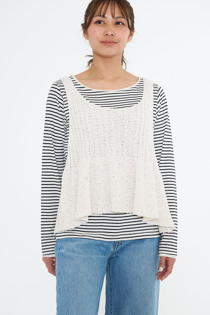 Tape Yarn Peplum Knit