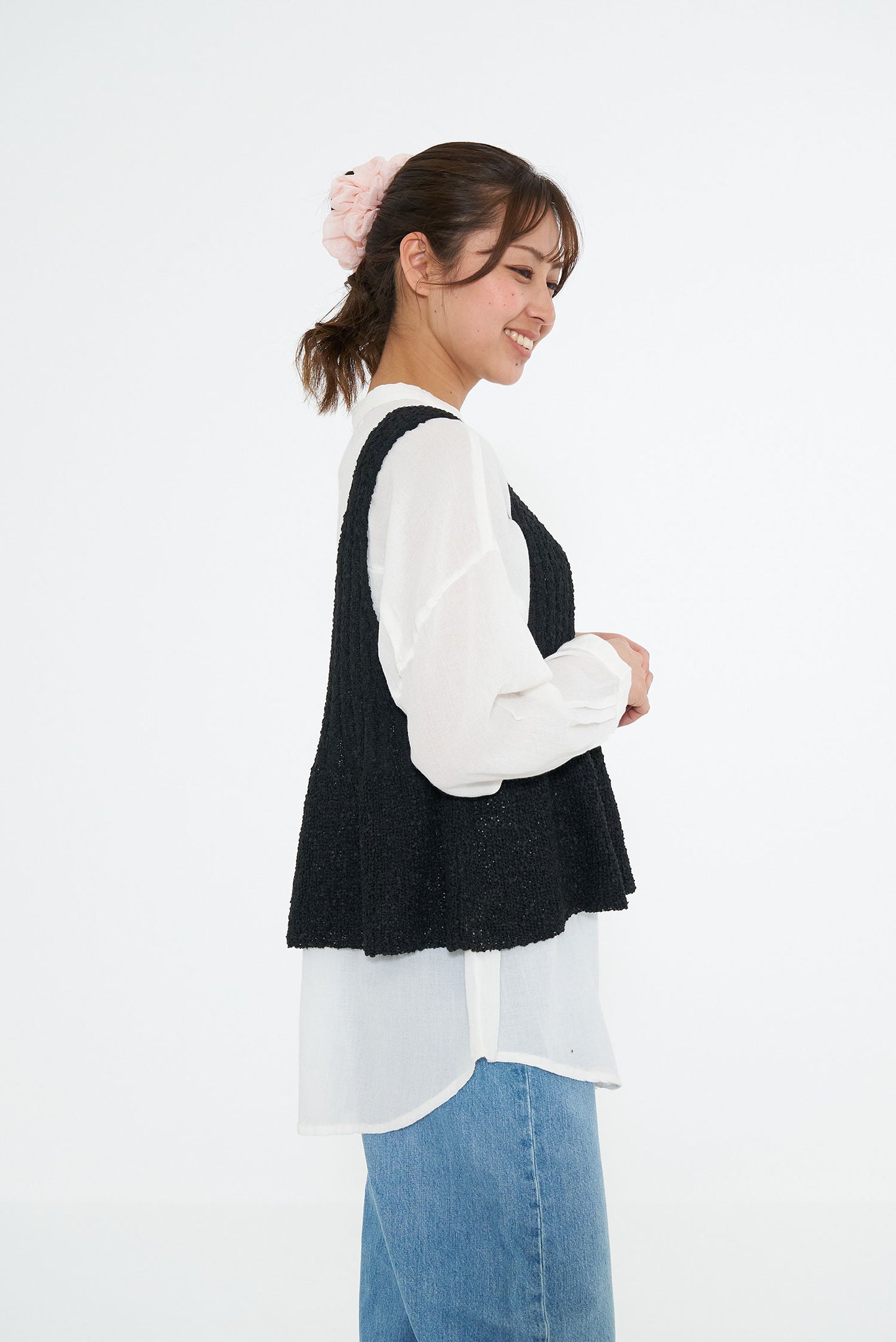 Tape Yarn Peplum Knit