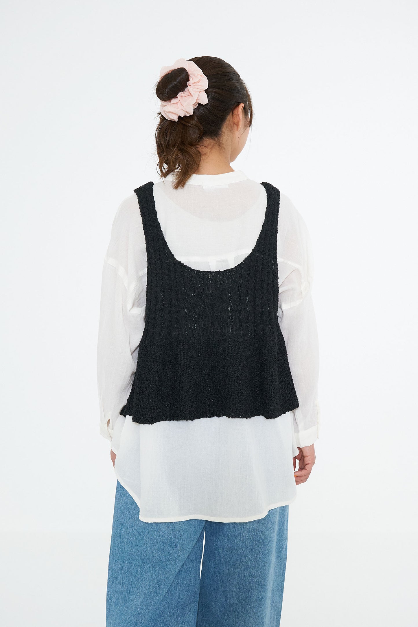 Tape Yarn Peplum Knit