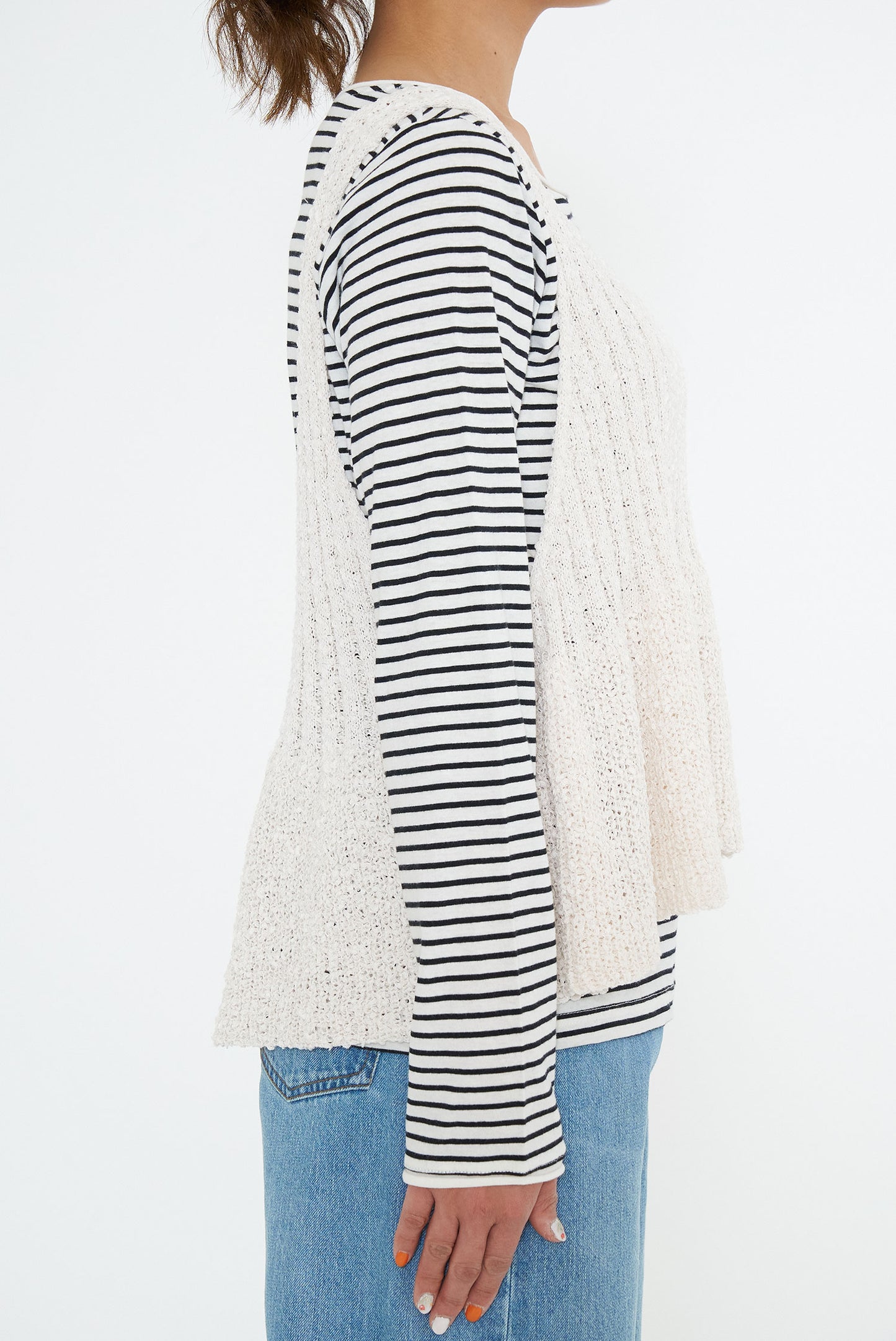 Tape Yarn Peplum Knit