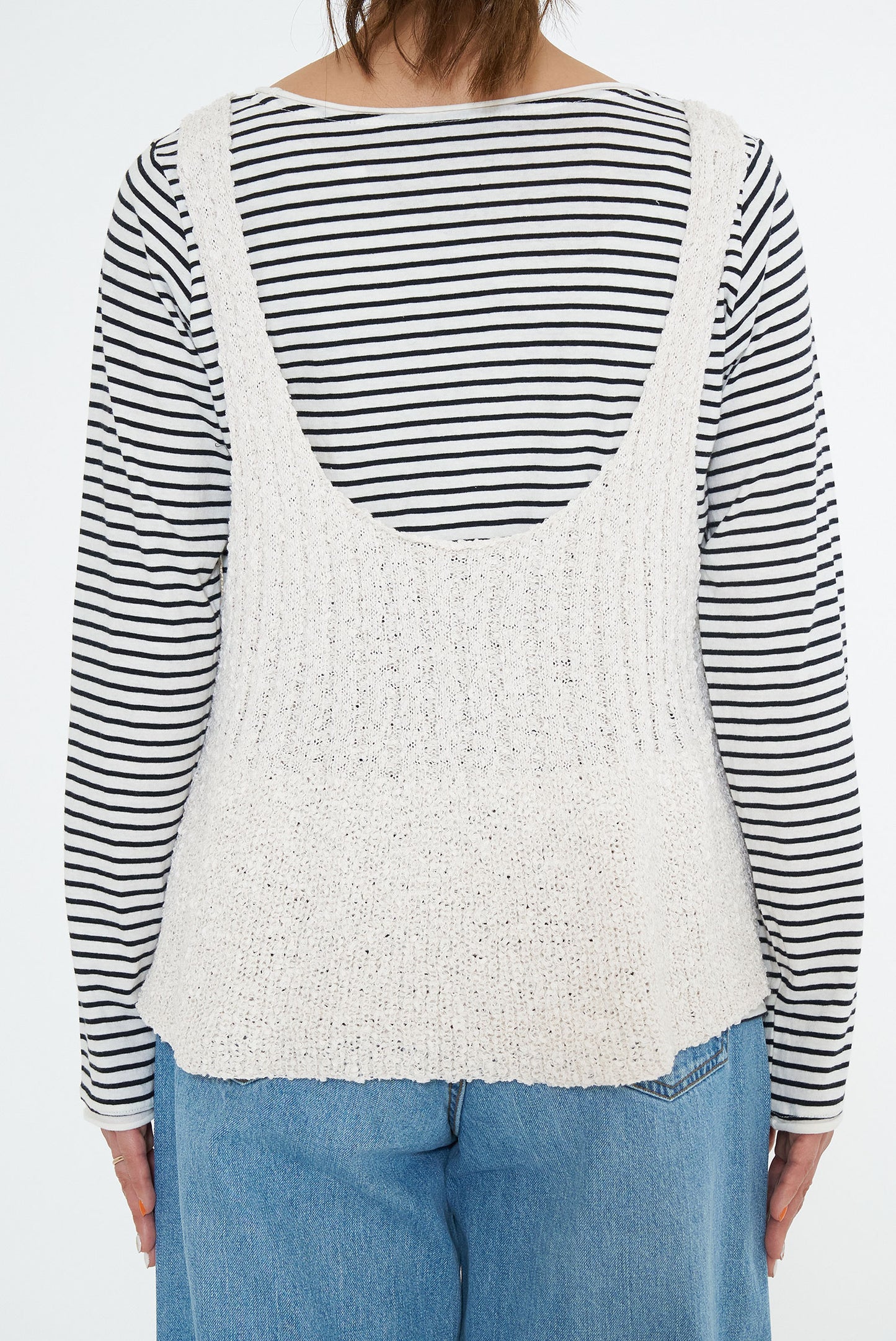 Tape Yarn Peplum Knit