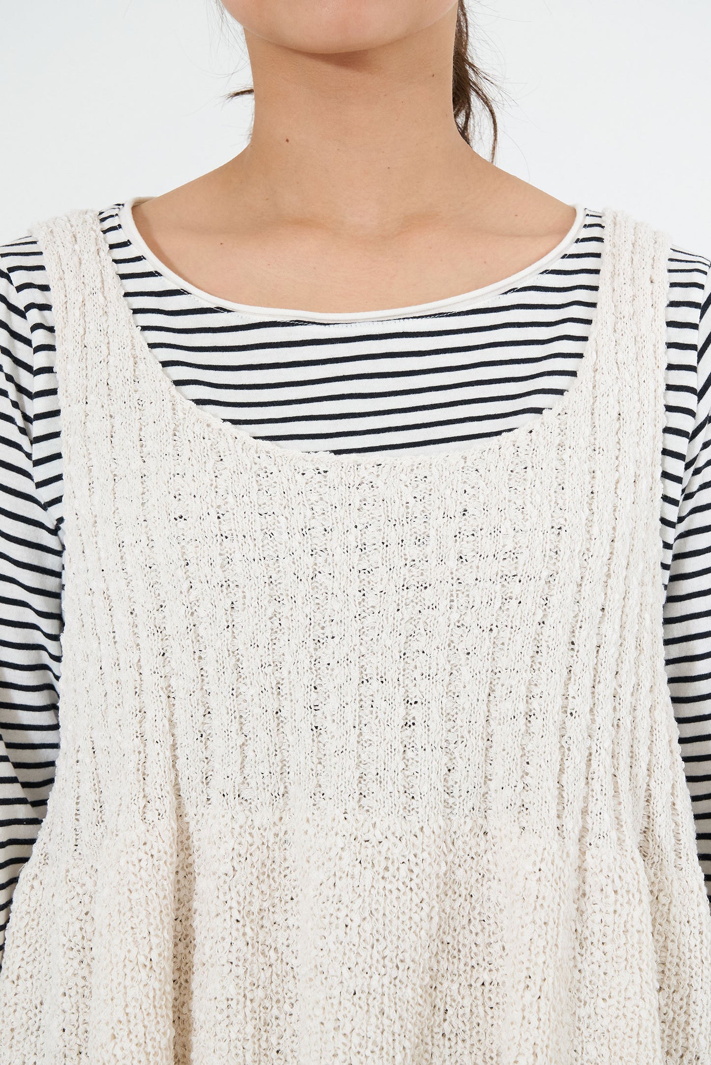 Tape Yarn Peplum Knit