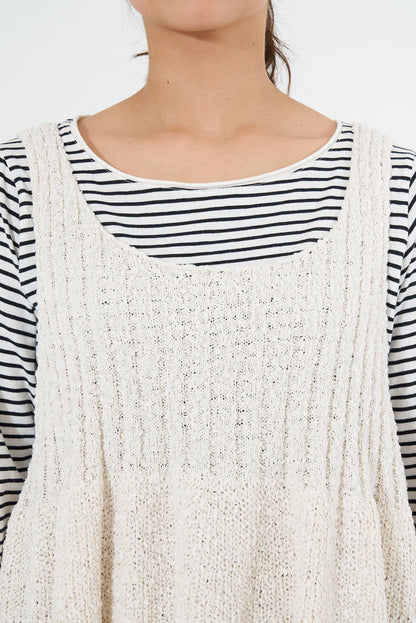 Tape Yarn Peplum Knit