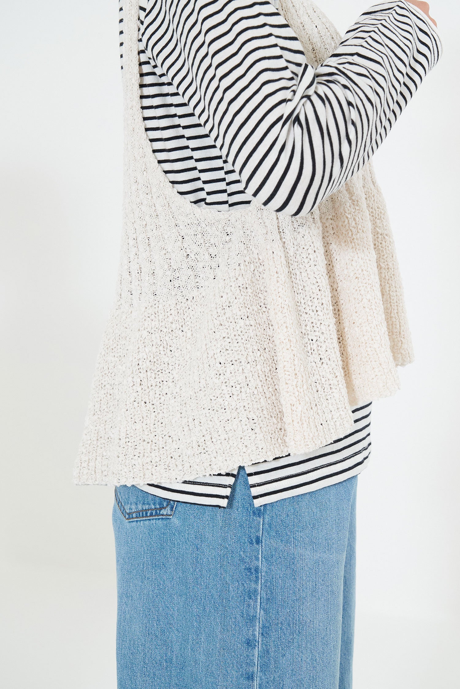 Tape Yarn Peplum Knit