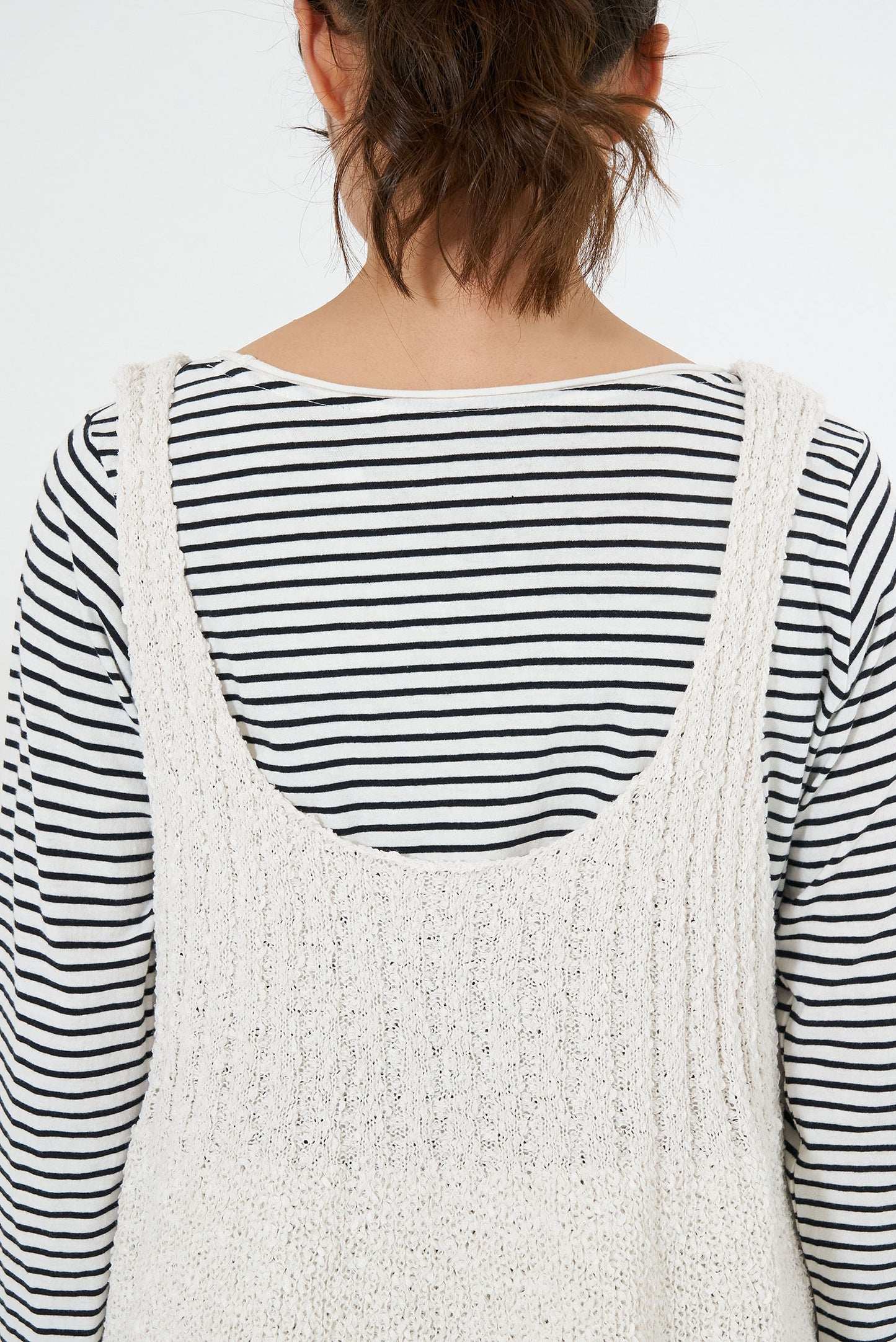 Tape Yarn Peplum Knit