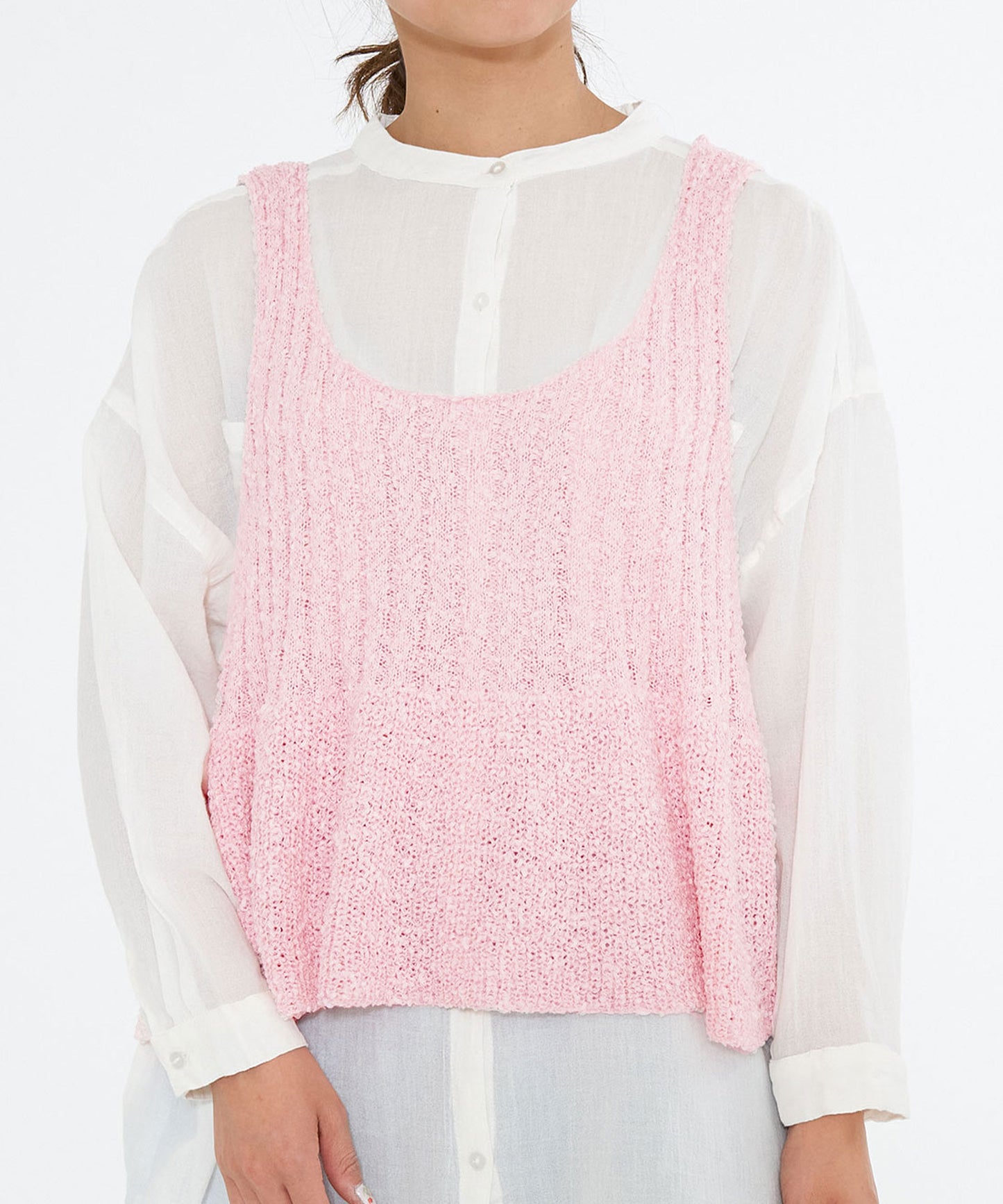 Tape Yarn Peplum Knit