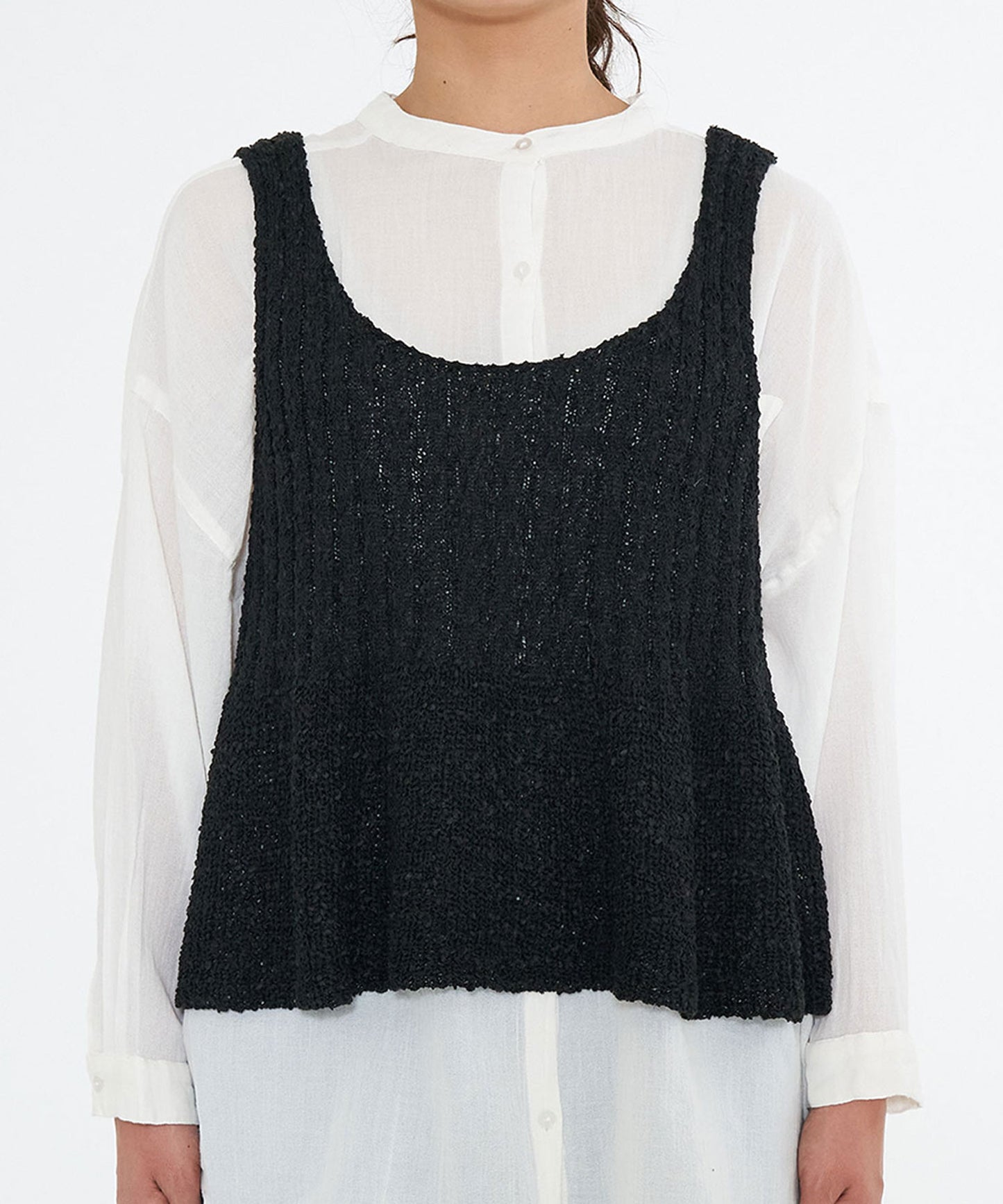 Tape Yarn Peplum Knit