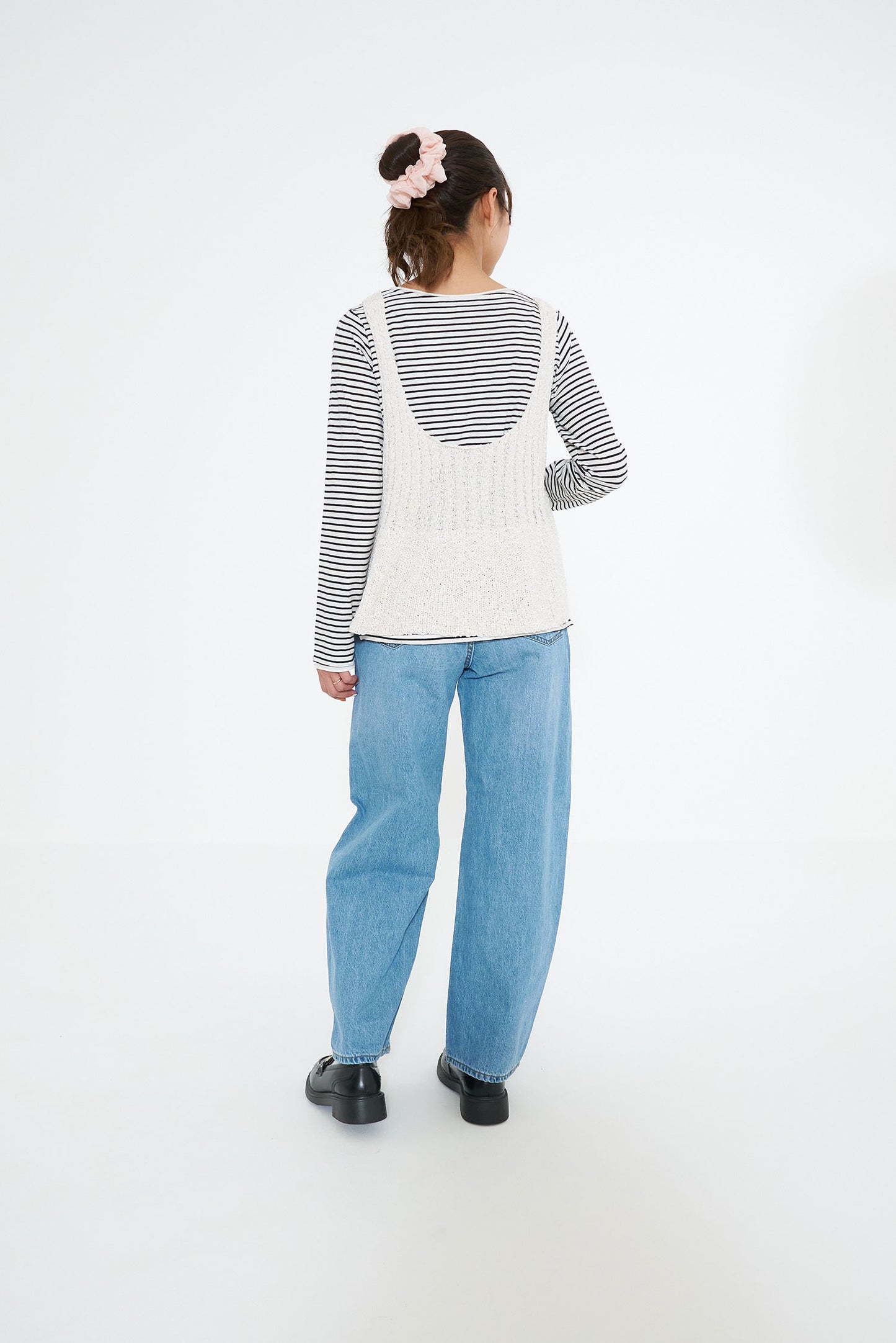 Tape Yarn Peplum Knit