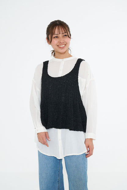 Tape Yarn Peplum Knit