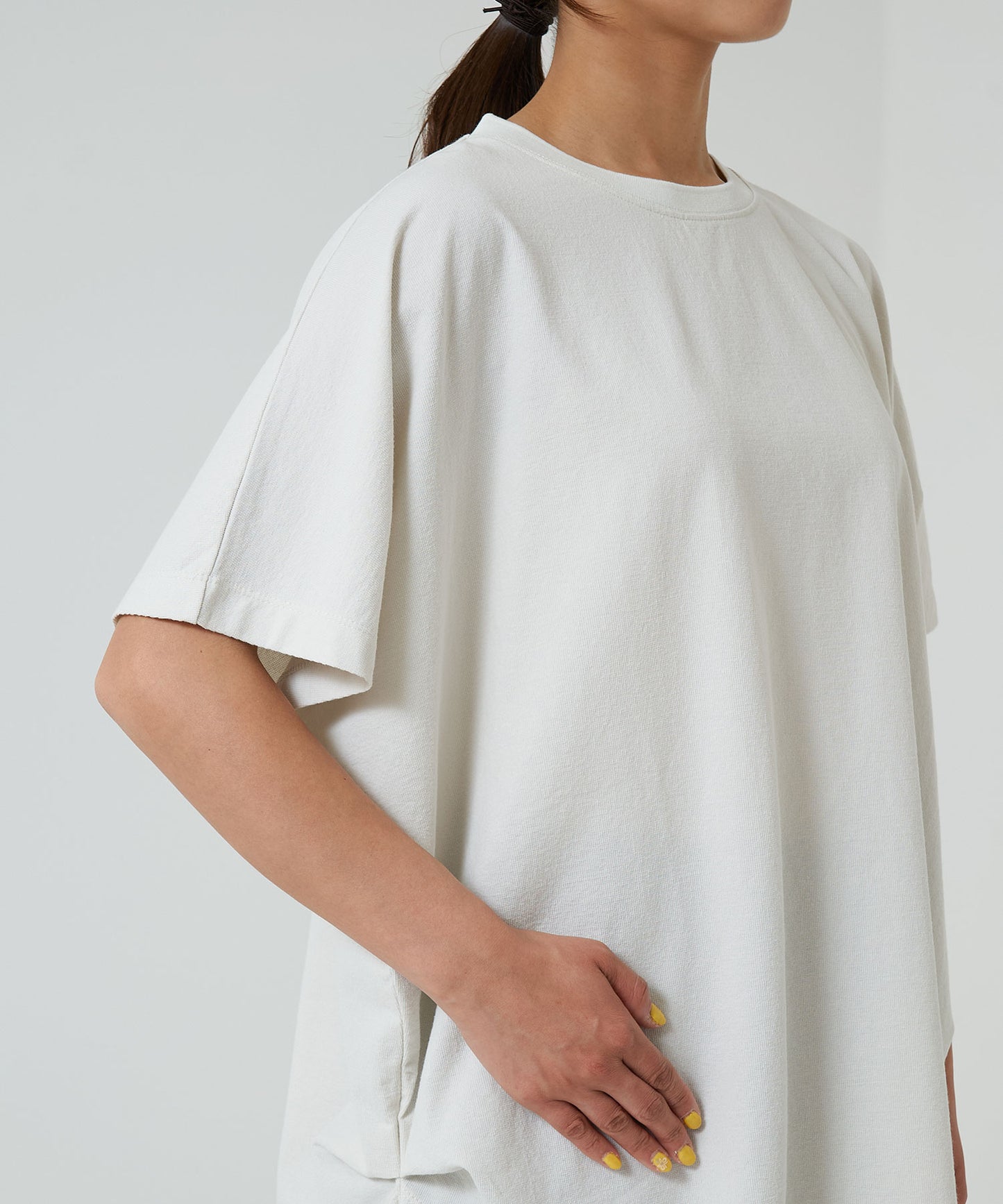《Scheduled for Arrival Soon》Cut Crepe Back Henley Dolman Tunic