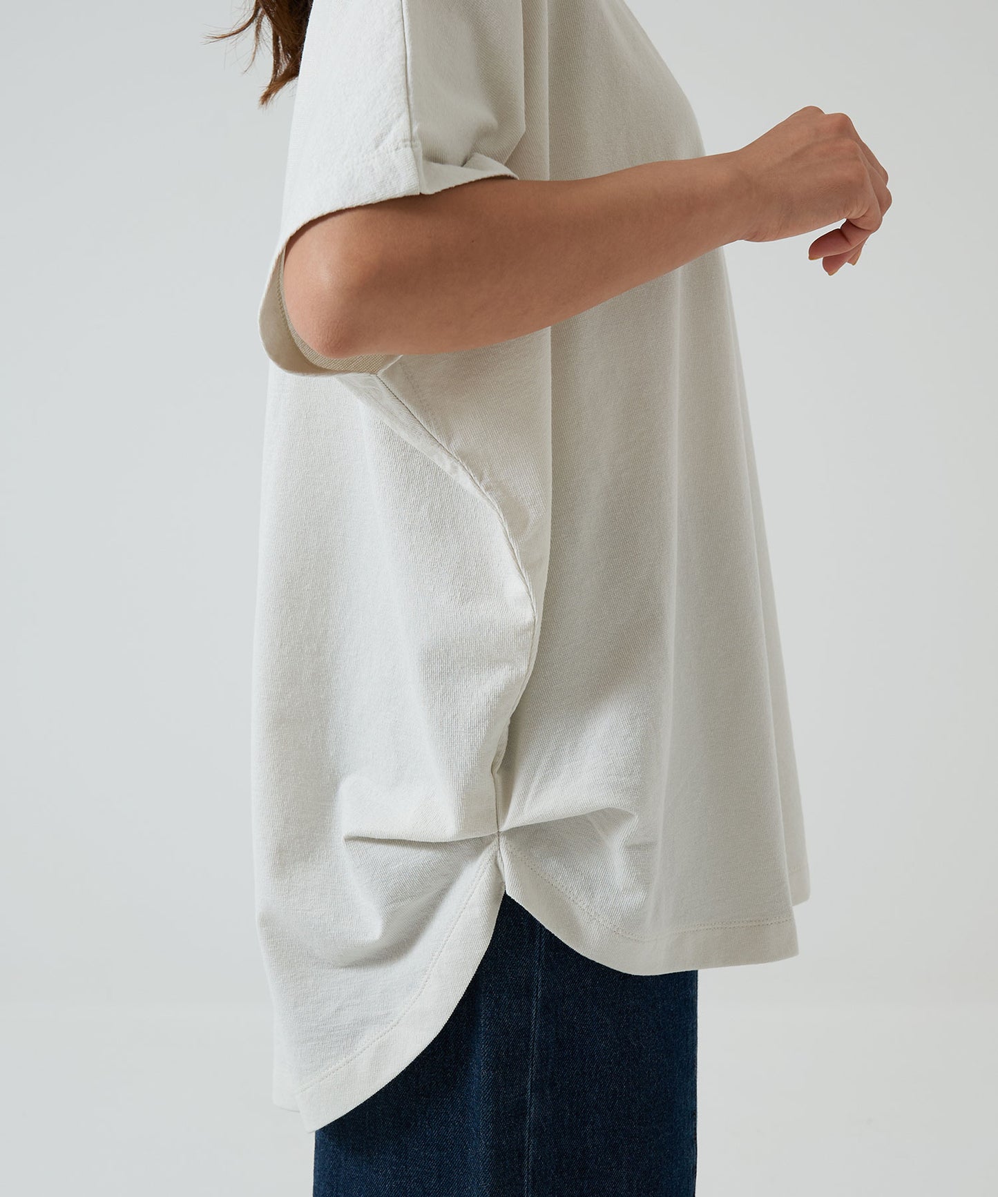 《Scheduled for Arrival Soon》Cut Crepe Back Henley Dolman Tunic