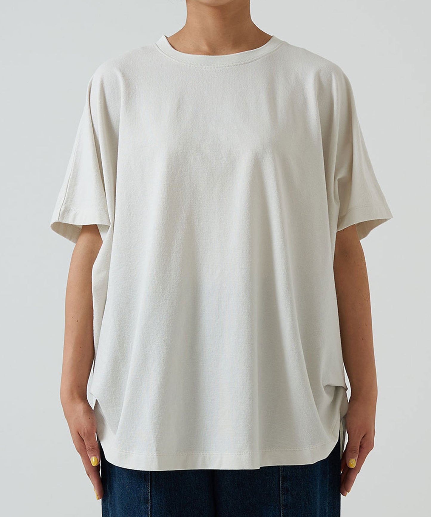 《Scheduled for Arrival Soon》Cut Crepe Back Henley Dolman Tunic