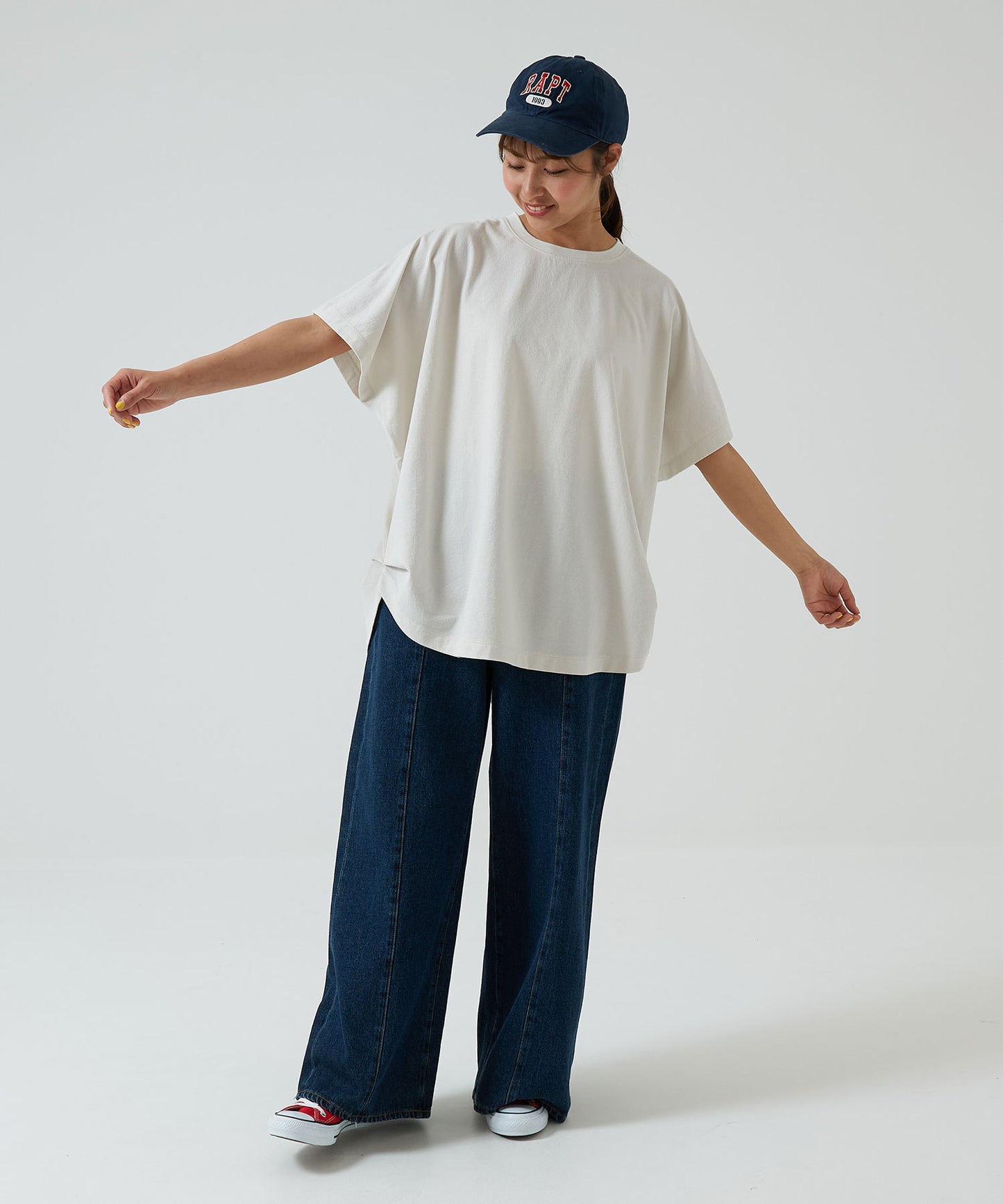 《Scheduled for Arrival Soon》Cut Crepe Back Henley Dolman Tunic
