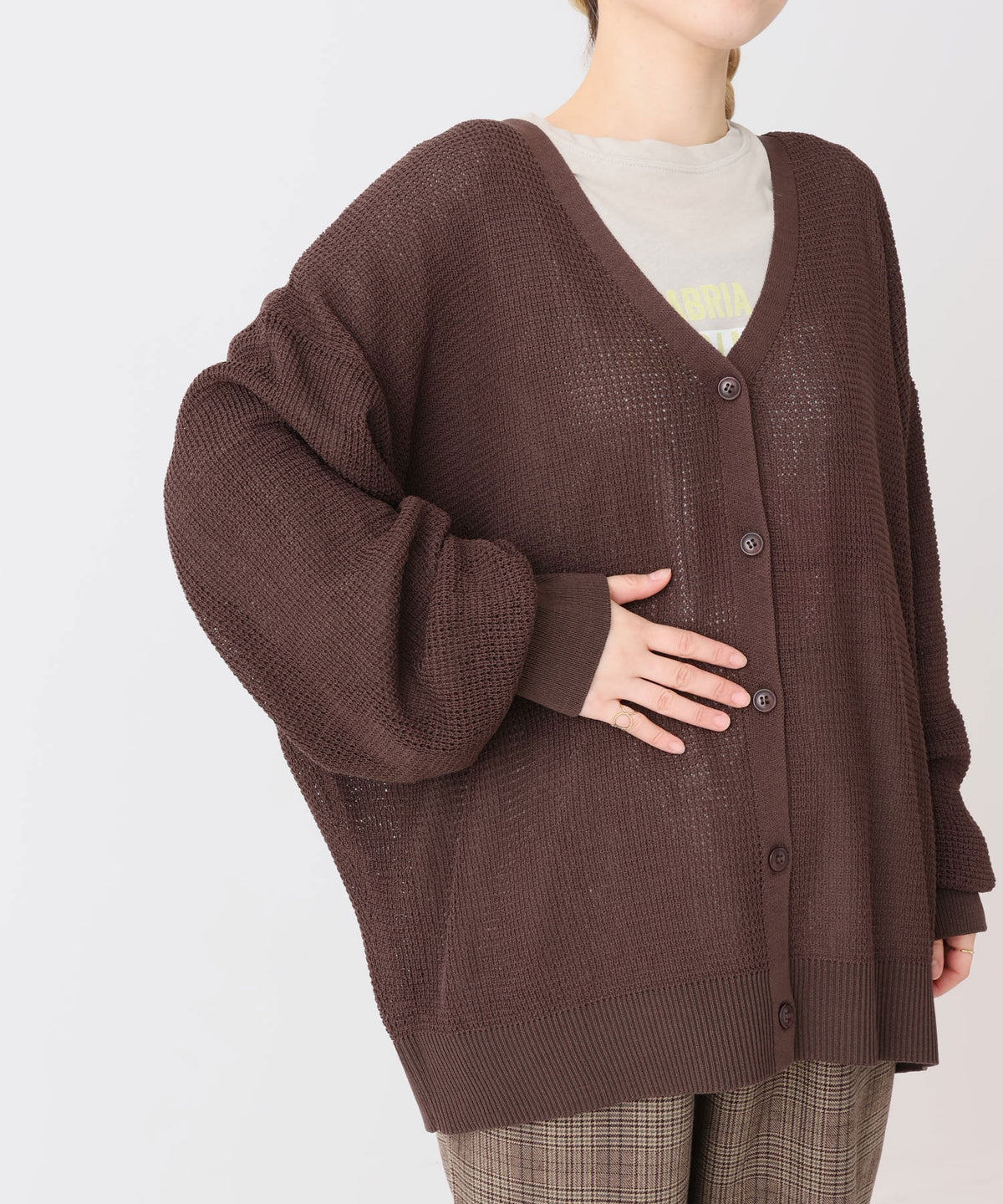 《近日発売》ワッフルニットBIGカーディガン