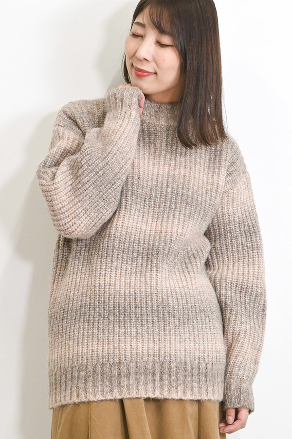 ≪SALE≫MIXニットハイネックチュニック