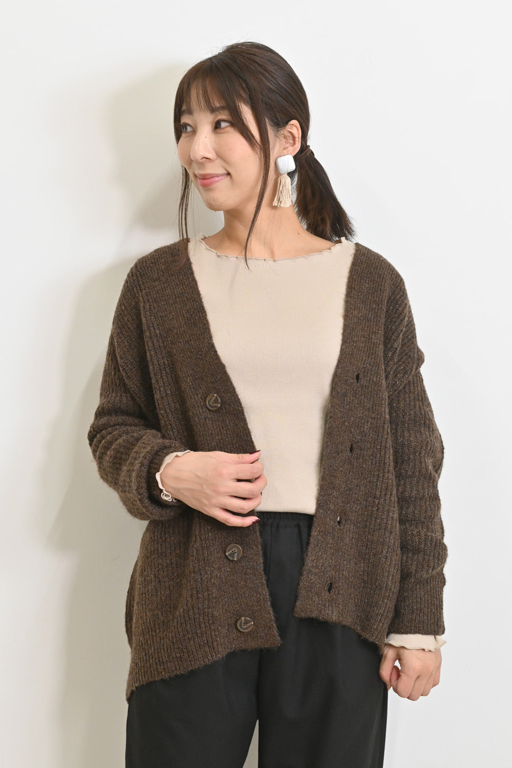 在庫処分　MODITEC HEART CARDIGAN ハートカーディガン S