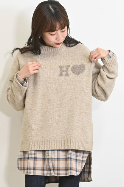 ≪SALE≫JQ Knit Pullover (H Heart)