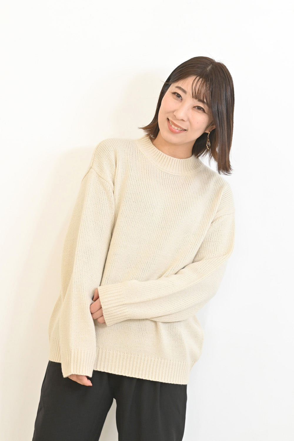 プチハイネックニットプルオーバー