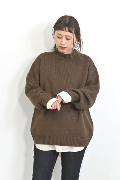 プチハイネックニットプルオーバー