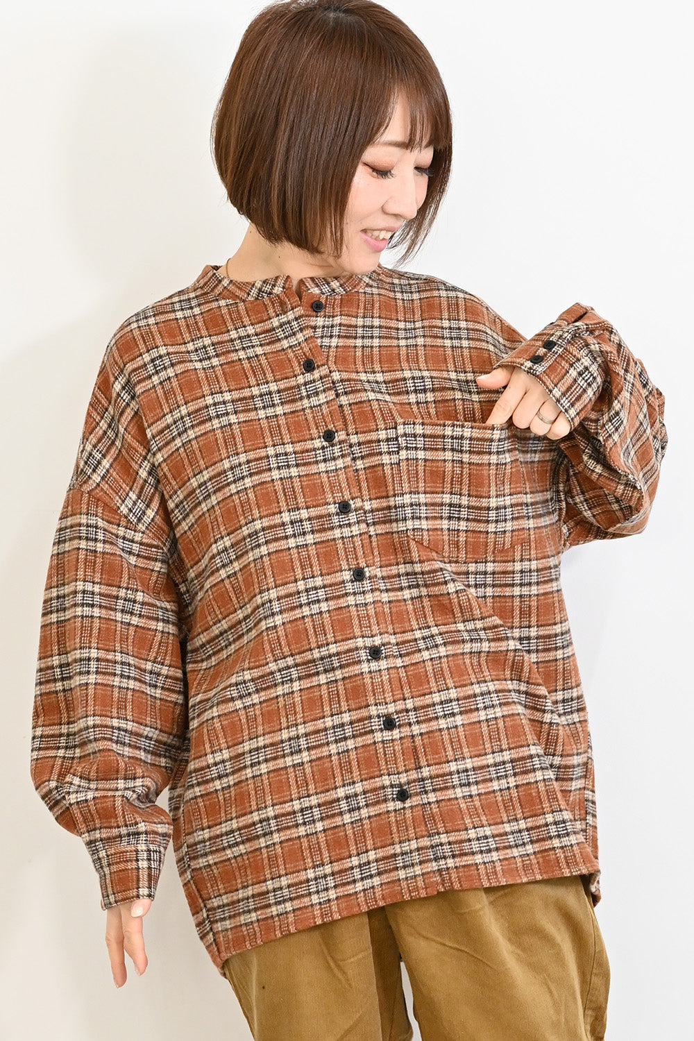 ≪SALE≫★Not Public for Autumn/Winter Sale Items★Warm Fleece Check Shirt