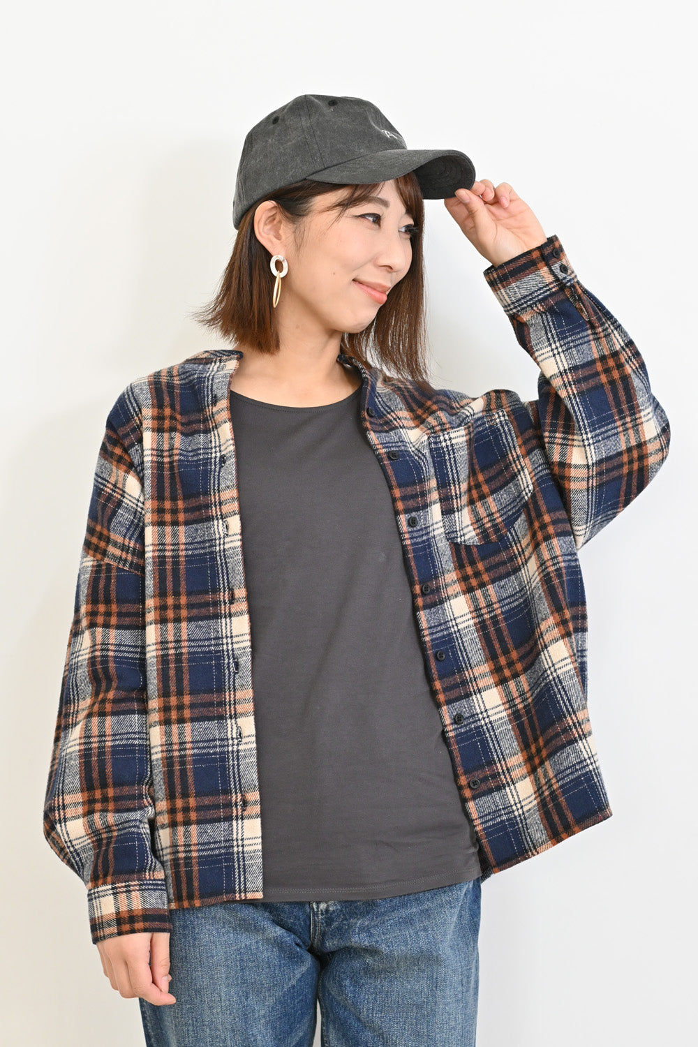 ≪SALE≫★Not Public for Autumn/Winter Sale Items★Warm Fleece Check Shirt