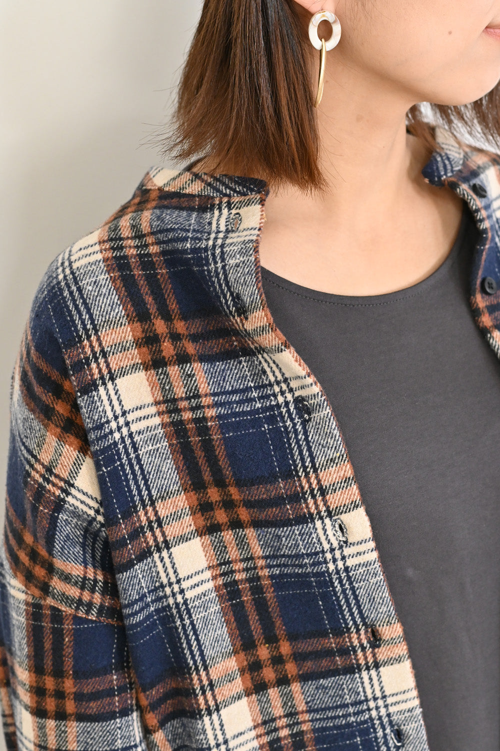 ≪SALE≫★Not Public for Autumn/Winter Sale Items★Warm Fleece Check Shirt