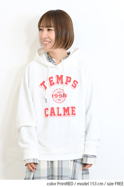 ≪SALE≫ Printed Raglan Loose Hoodie