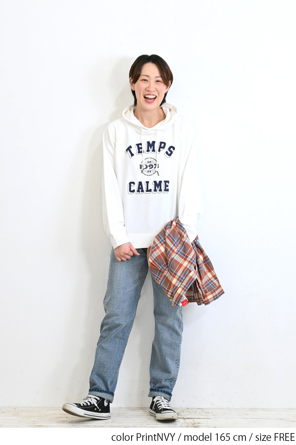 ≪SALE≫ Printed Raglan Loose Hoodie