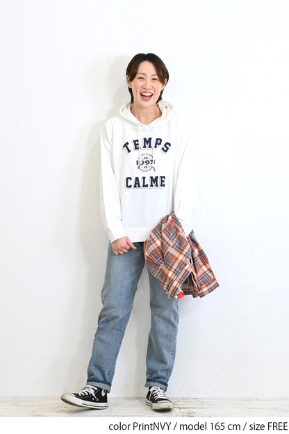 ≪SALE≫ Printed Raglan Loose Hoodie