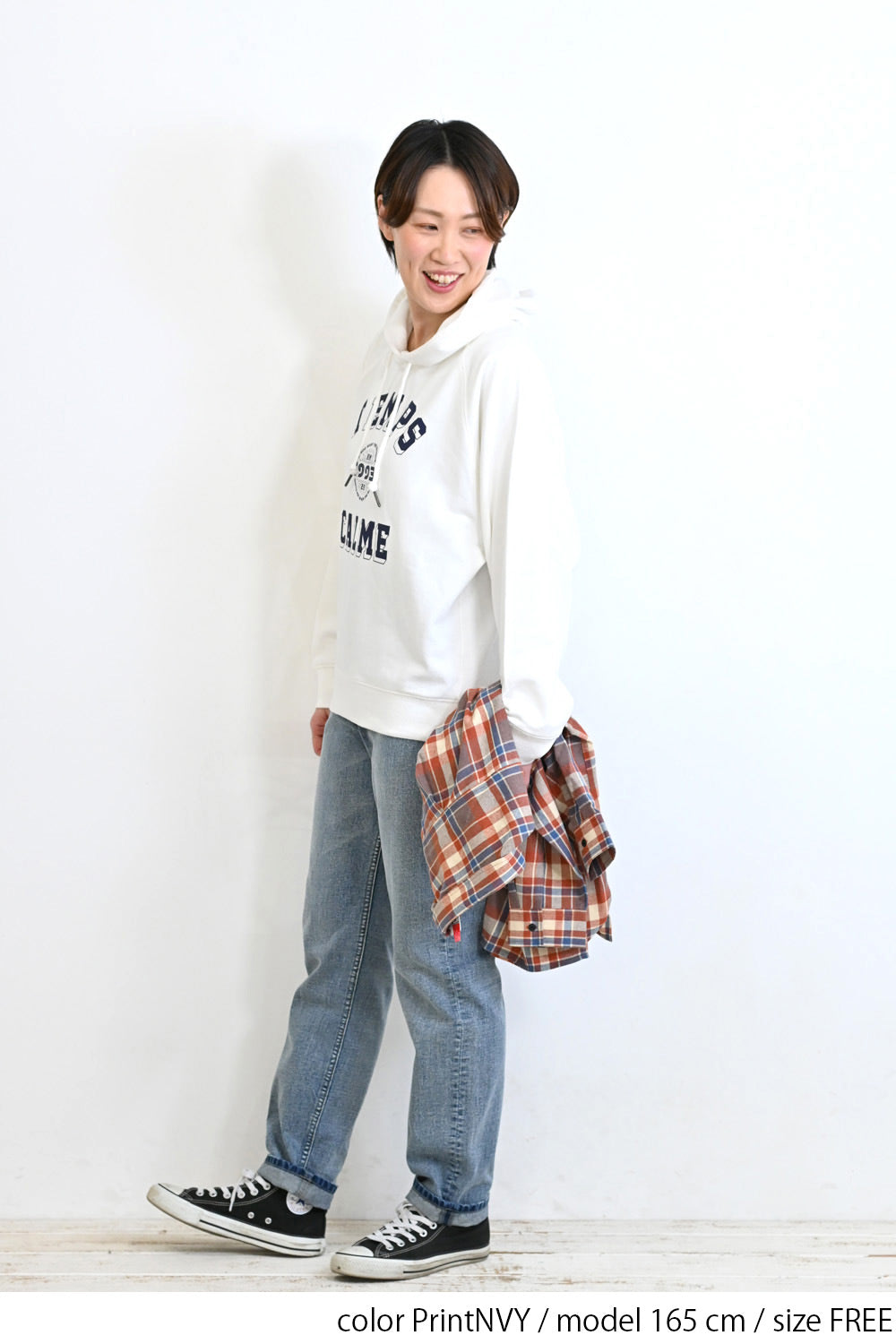 ≪SALE≫ Printed Raglan Loose Hoodie