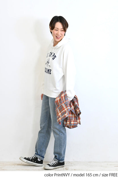 ≪SALE≫ Printed Raglan Loose Hoodie