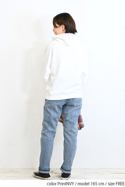 ≪SALE≫ Printed Raglan Loose Hoodie
