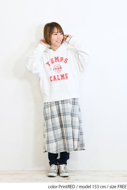 ≪SALE≫ Printed Raglan Loose Hoodie