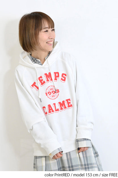 ≪SALE≫ Printed Raglan Loose Hoodie